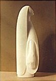 anhydrite sculpture - jeunne femme