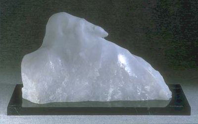 anhydrite sculpture - snowdrift